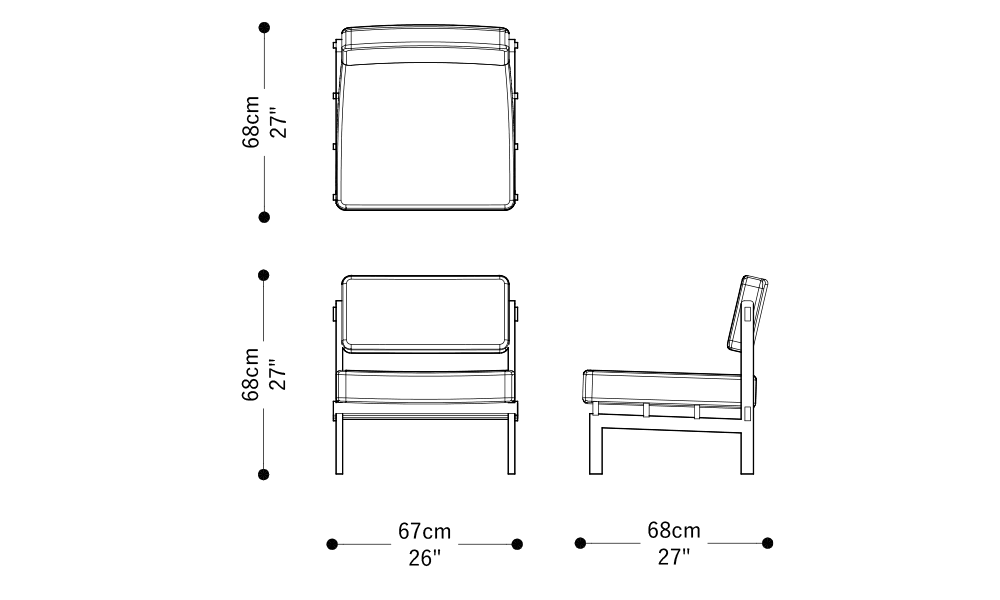 Image of the main dimensions of the product